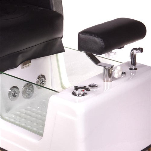 BR-2310 Schwarzer Pedikürestuhl mit Massage