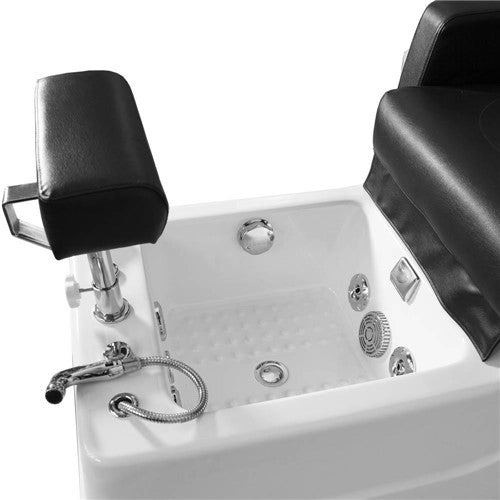 BR-2312 Schwarzer Pedikürestuhl mit Massage