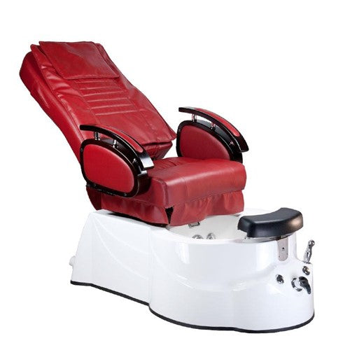 BR-3820D Burgunderroter Pedikürstuhl mit Massage