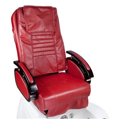 BR-3820D Burgunderroter Pedikürstuhl mit Massage