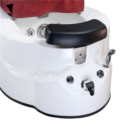 BR-3820D Burgunderroter Pedikürstuhl mit Massage