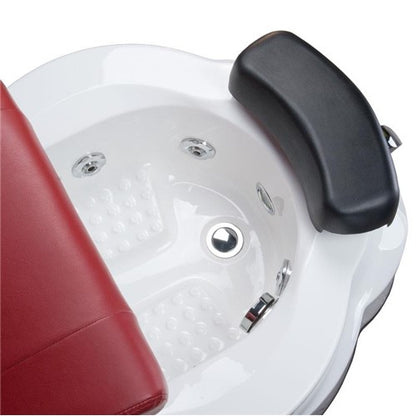BR-3820D Burgunderroter Pedikürstuhl mit Massage