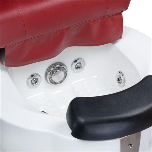 BR-3820D Burgunderroter Pedikürstuhl mit Massage