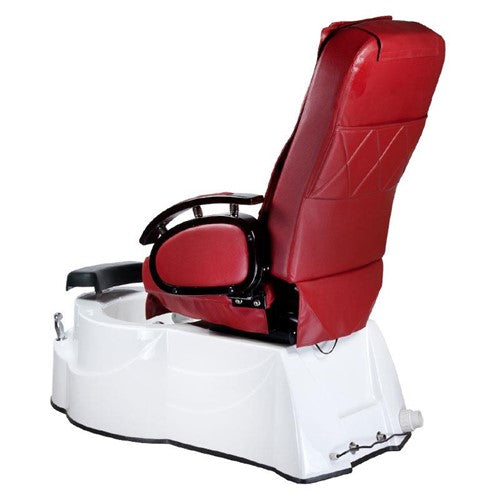 BR-3820D Burgunderroter Pedikürstuhl mit Massage