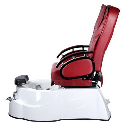 BR-3820D Burgunderroter Pedikürstuhl mit Massage