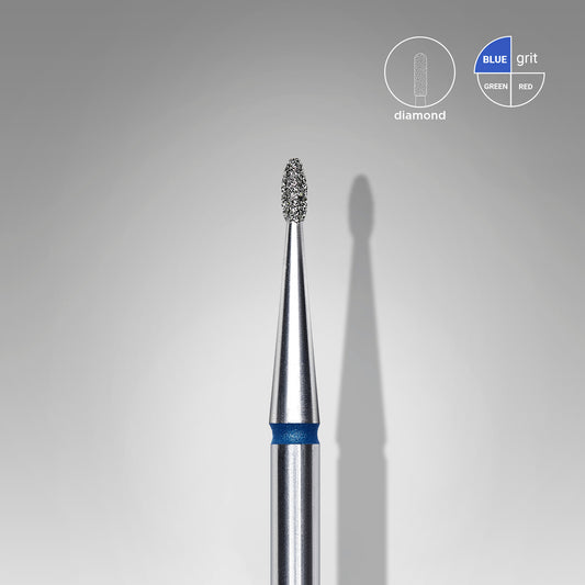 Diamantový vrták na nehty zaoblený pupen modrý EXPERT průměr hlavy 1,2 mm / pracovní část 3 mm - STALEKS