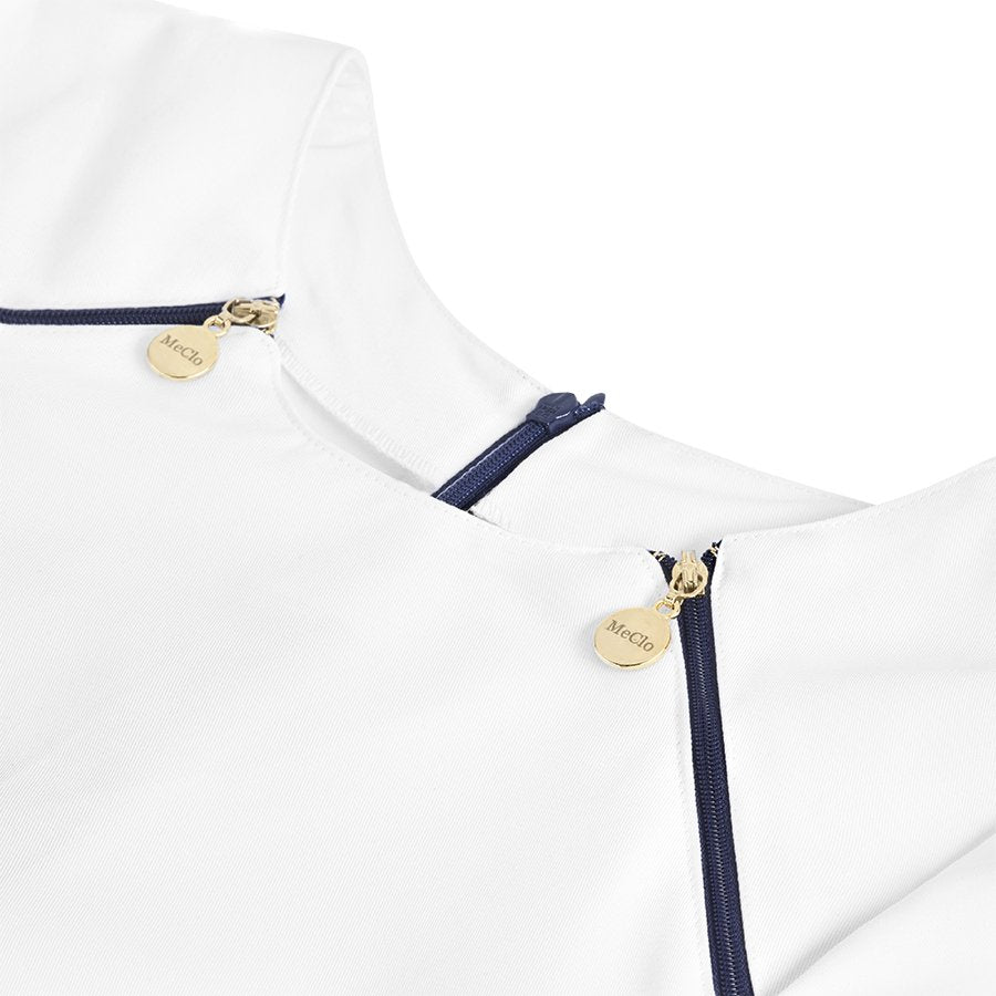 Meclo medizinisches Kleid weiß NINA 1