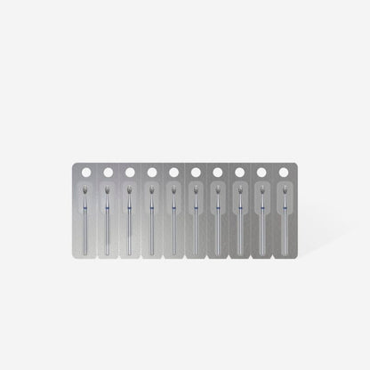 Diamond nail drill bit olive blue EXPERT head diameter 2,5 mm / working part 5 mm - STALEKS