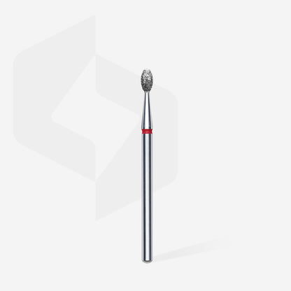 Diamond nail drill bit olive red EXPERT head diameter 2,5 mm / working part 5 mm - STALEKS