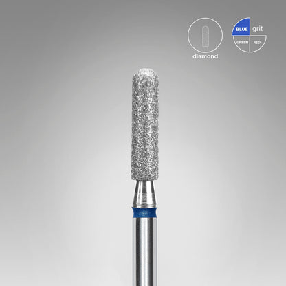Diamantový vrták na nehty zaoblený válec modrý EXPERT průměr hlavy 2,5 mm / pracovní část 10 mm - STALEKS