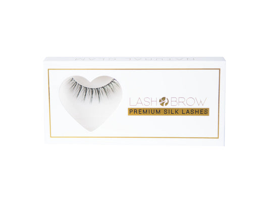 NATURAL GLAM Premium Silk Strip Lashes Lash Brow
