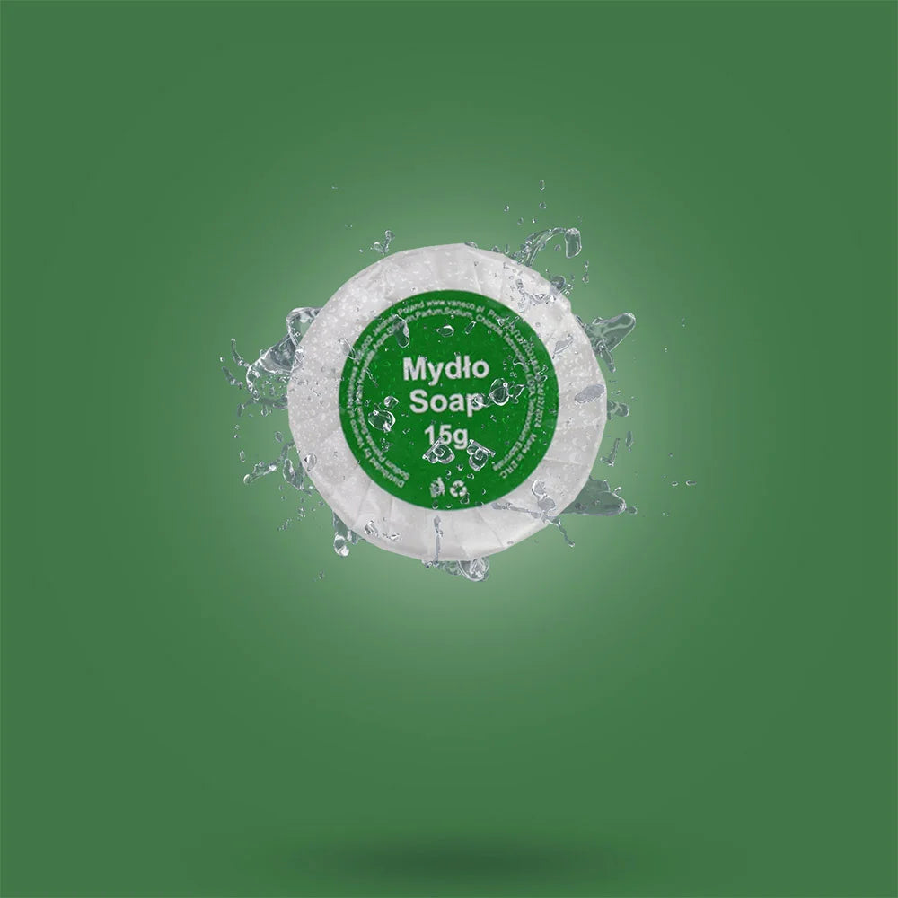 Green round hotel soap 15g 1 pc