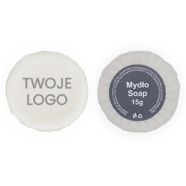 Grey round hotel soap 15g 1 pc