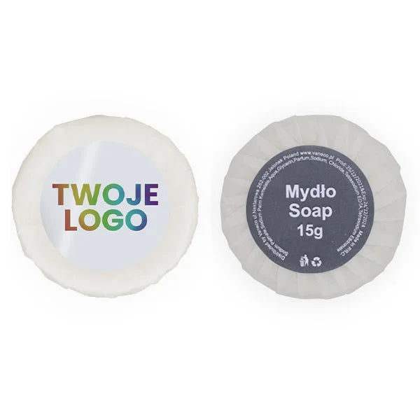 Grey round hotel soap 15g 1 pc