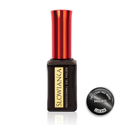 SLOWIANKA Top Coat No Wipe Cat Eye Micro 10g