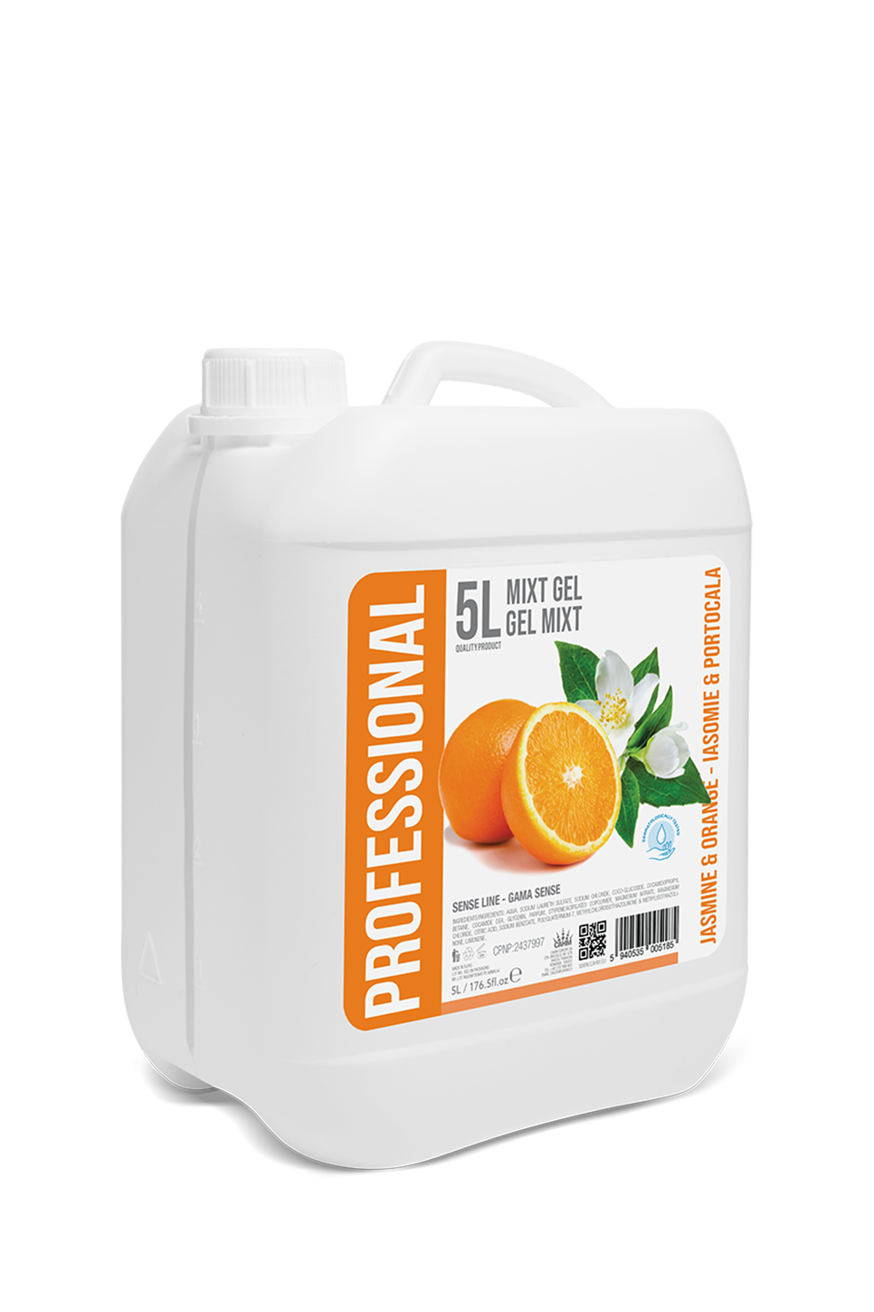 Professional Mixt Gel Jasmine and Orange, 5L Canister - PROFESSIONAL