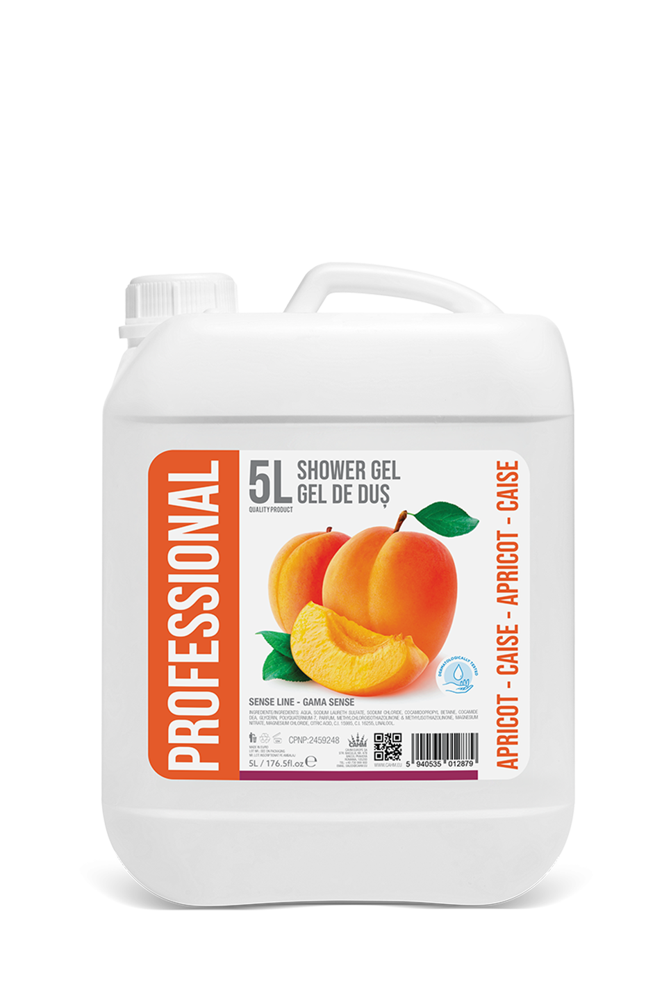 Professional Shower gel Apricot, 5L Canister - PROFESSIONAL