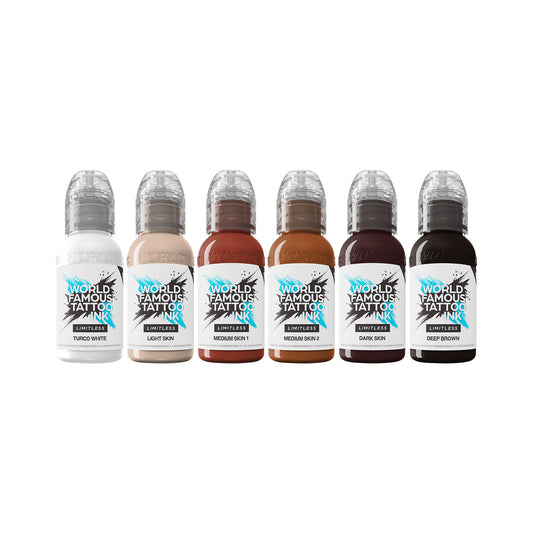 Světoznámý tetovací inkoust Limitless - sada Michele Turco Portrait - 6x 30ml