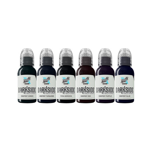 Světoznámý inkoust Limitless Tattoo - sada Nikolay Dzhangirov Darkside - 6x 30 ml