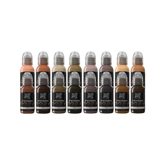 World Famous Limitless Tattoo-Tinte - Sasha O'Kharin RGBY Set - 16x 30 ml