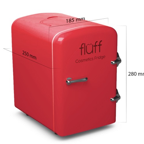 Světle fialová lednička na kosmetiku - stříbrné logo (lesklý povrch)