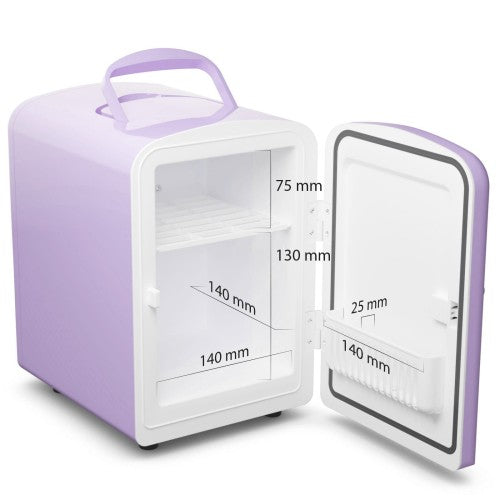 Světle fialová lednička na kosmetiku - stříbrné logo (lesklý povrch)