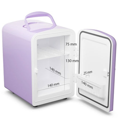 Světle fialová lednička na kosmetiku - stříbrné logo (lesklý povrch)