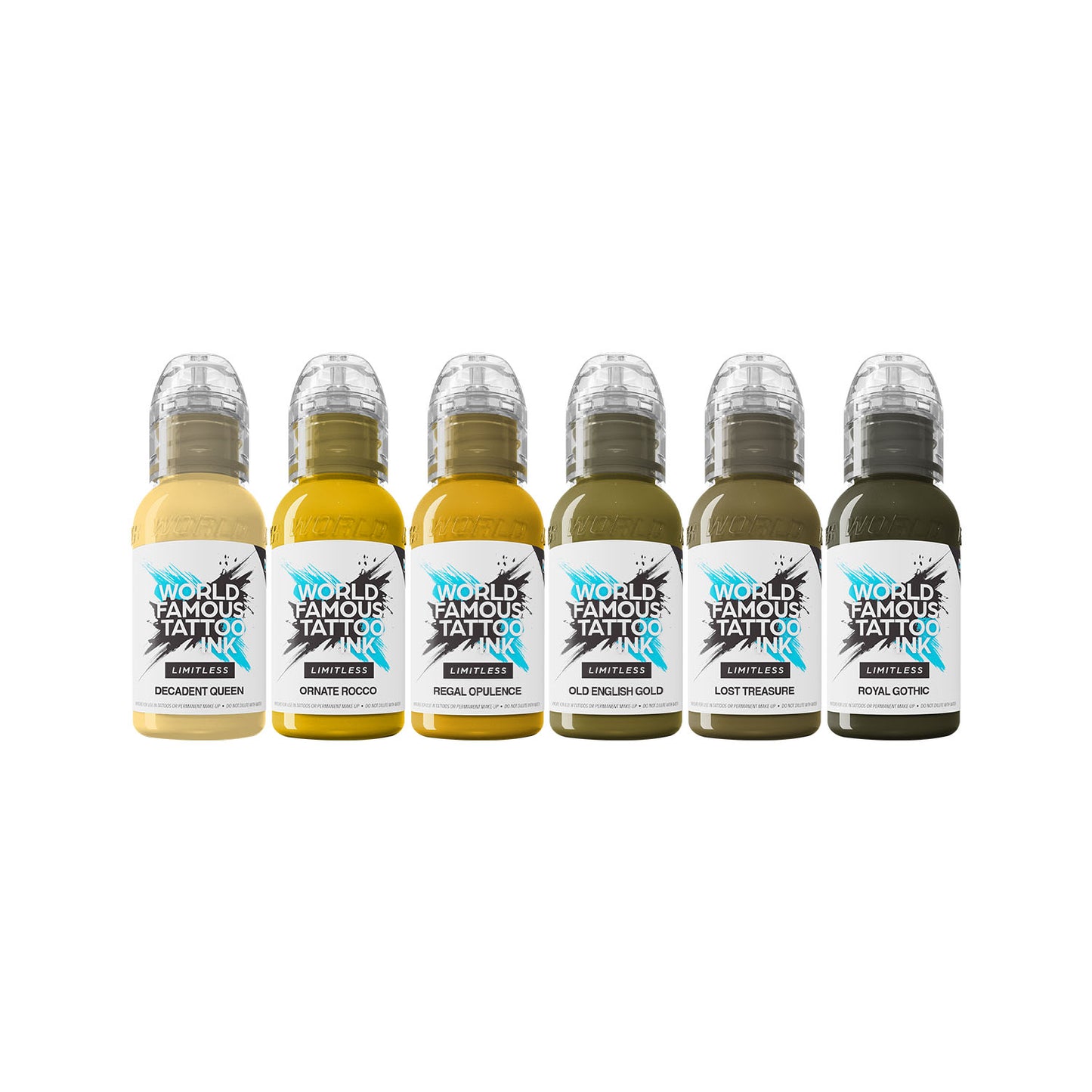 Světoznámý inkoust na tetování Limitless - sada Jenna Kerr Baroque - 6x 30 ml