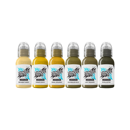 Světoznámý inkoust na tetování Limitless - sada Jenna Kerr Baroque - 6x 30 ml