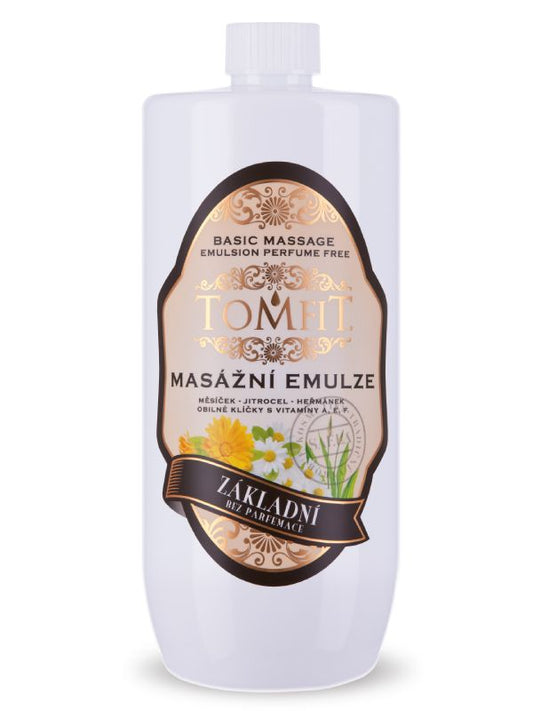 TOMFIT masážní emulze - základní bez parfemace 1l