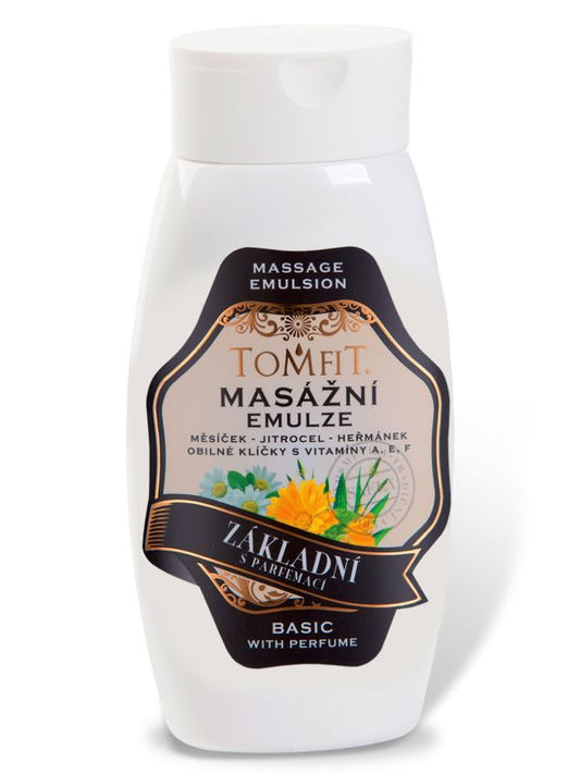 TOMFIT masážní emulze - základní s parfémem 250 ml