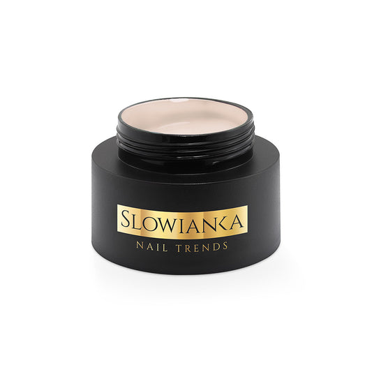 SLOWIANKA Milky Beige Cover building gel – gel na budování nehtů, ne samonivelační, 50 g