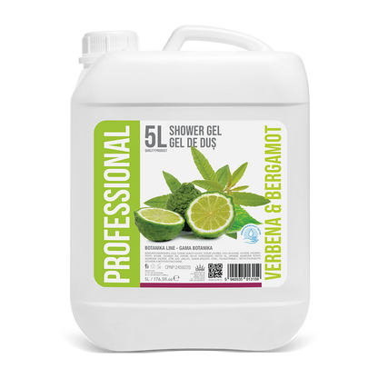Botanika 2 balení – Sprchový gel Verbena a Bergamot, 5l kanystr – PROFESIONÁLNÍ
