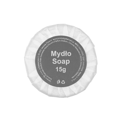Grey round hotel soap 15g 1 pc