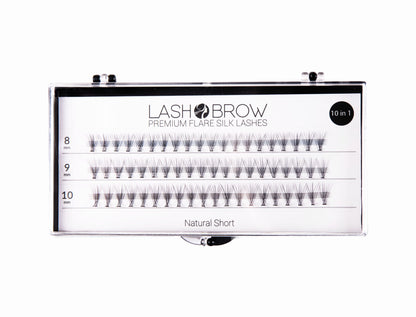 Natural Short PREMIUM FLARE SILK LASHES Flares