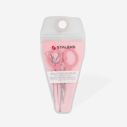 Růžové nůžky na kůžičku BEAUTY &amp; CARE 11 TYP 1 - STALEKS