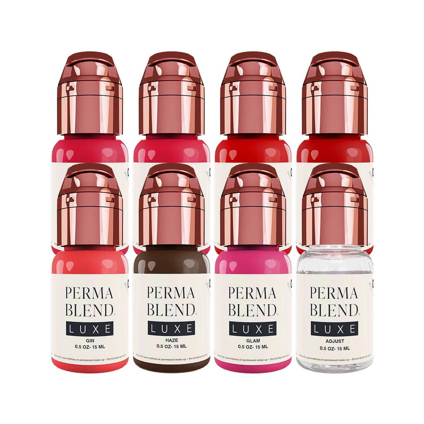 Inkoust Perma Blend Luxe PMU - sada na zvýraznění od Carly Ricciardone - 8x 15 ml