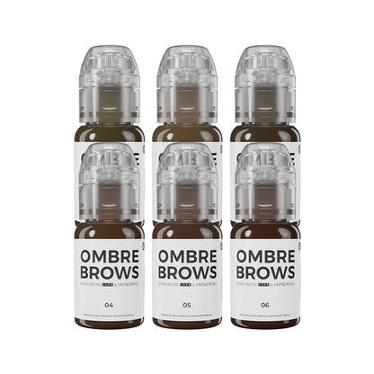 Inkoust Perma Blend Luxe PMU - sada na ombré obočí Paulina Osinkowska - 6x 15 ml
