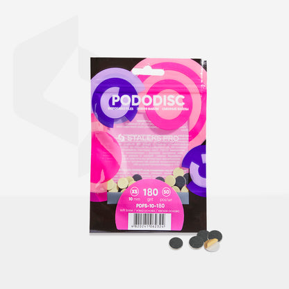 Disposable files on a soft foam layer for pedicure disc PODODISC XS EXPERT 180 grit (50 pcs) - STALEKS