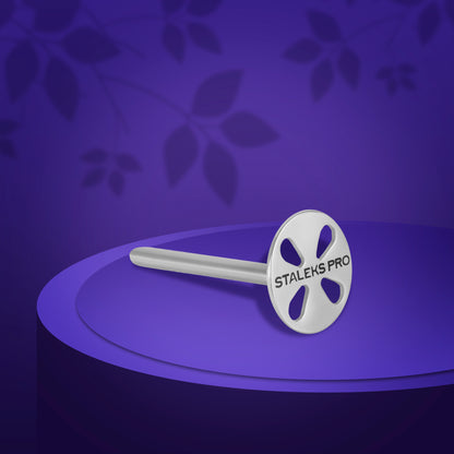 Elongated pedicure disc PODODISC S EXPERT and set of disposable files 180 grit 5 pcs (10 mm) - STALEKS