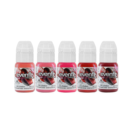 Perma Blend - Evenflo Lippenfarben-Set - Komplettes Set aus 5 x (15ml)