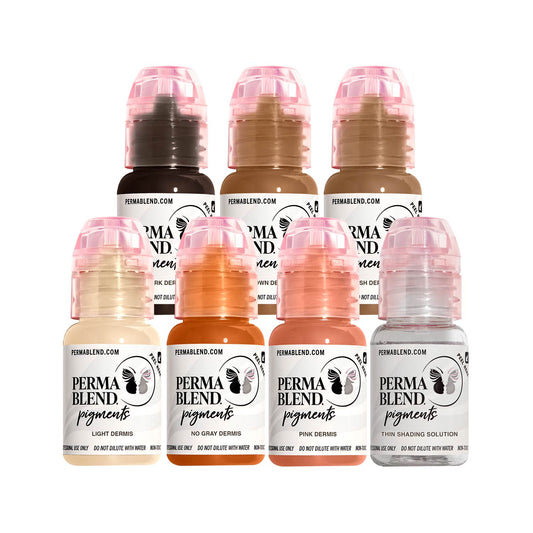 Perma Blend Scar Ink Set von Mandy Sauler – Komplettes Set von 7x 15ml