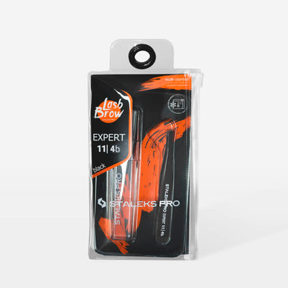 Pinzeta na obočí černá EXPERT 11 TYP 4b (úzká zkosená) - STALEKS