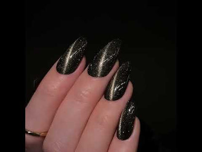 SLOWIANKA Vrchní lak No Wipe Flash Cat Eye Gold 10g