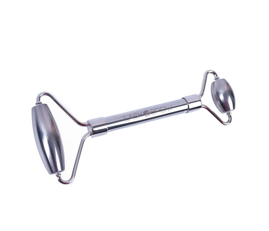 Facial massage roller in surgical steel - metal