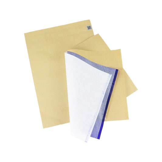Schachtel mit 100 Saferly A3 Thermopapier-Schablonen (297 x 420 mm)
