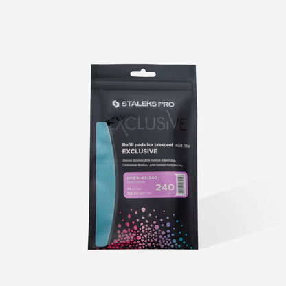 Disposable files for crescent nail file EXCLUSIVE 42 240 grit (50 pcs) - STALEKS