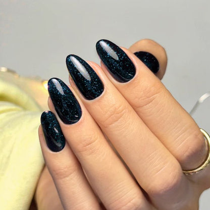 SLOWIANKA Top Coat No Wipe Blue Sparkle 10g