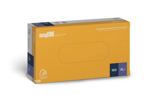 Zarys easyCARE XL (9-10) latexové vyšetřovací rukavice bez pudru, 100 ks.
