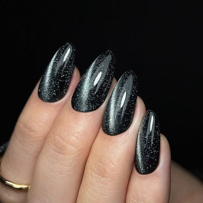 SLOWIANKA Vrchní lak No Wipe Flash Cat Eye Silver 10g